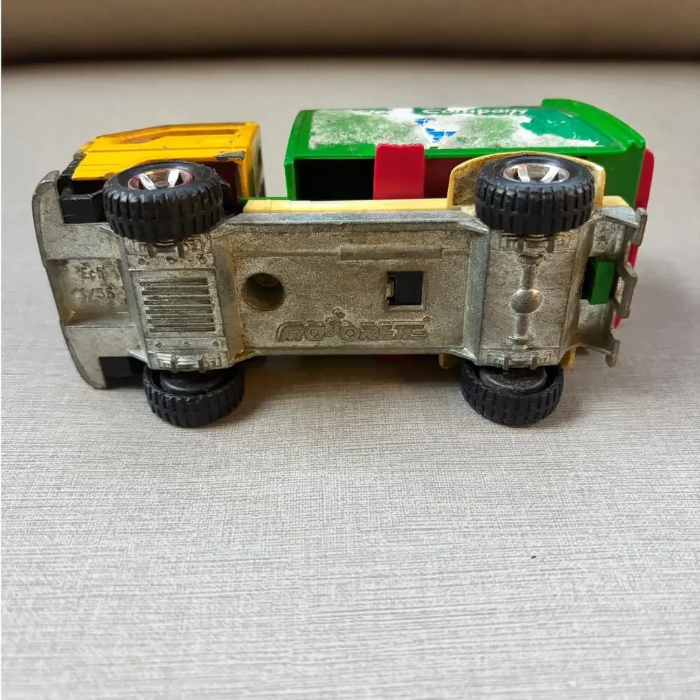 Vintage Majorette Toyota Clean Company Garbage Truck 1:55 Diecast France AS IS